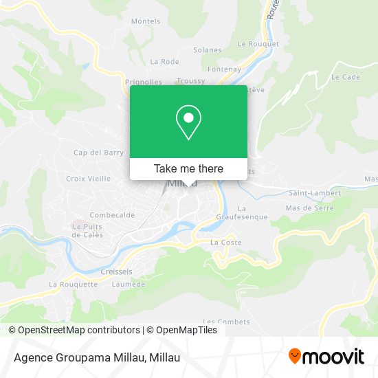 Agence Groupama Millau map