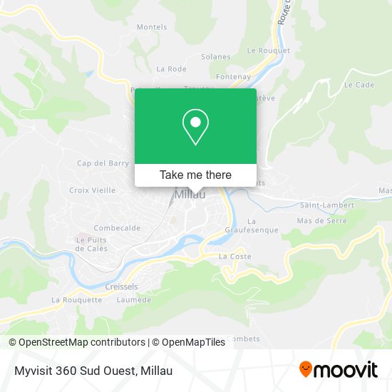 Myvisit 360 Sud Ouest map