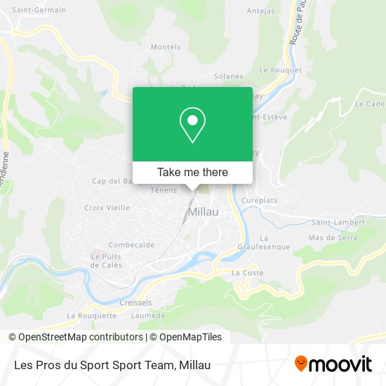 Les Pros du Sport Sport Team map