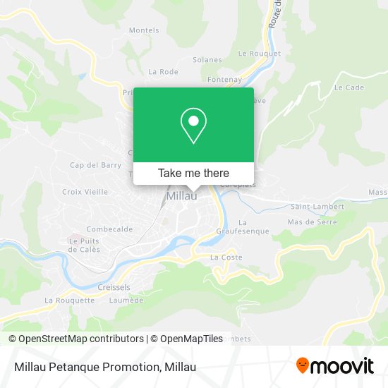 Millau Petanque Promotion map