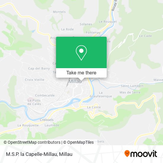 Mapa M.S.P. la Capelle-Millau