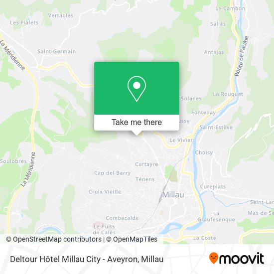 Deltour Hôtel Millau City - Aveyron map