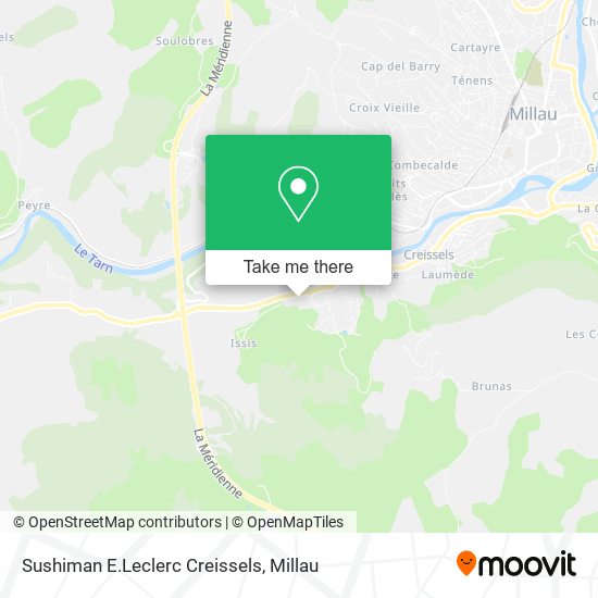 Sushiman E.Leclerc Creissels map