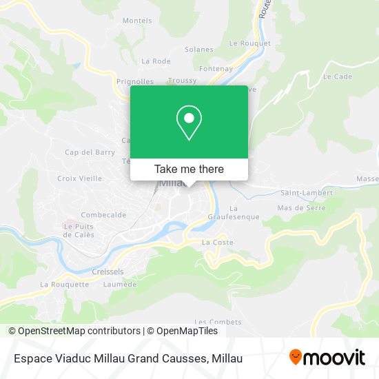 Espace Viaduc Millau Grand Causses map