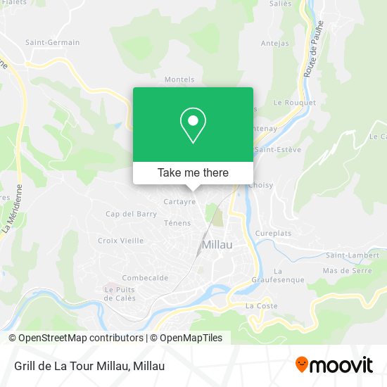 Grill de La Tour Millau map