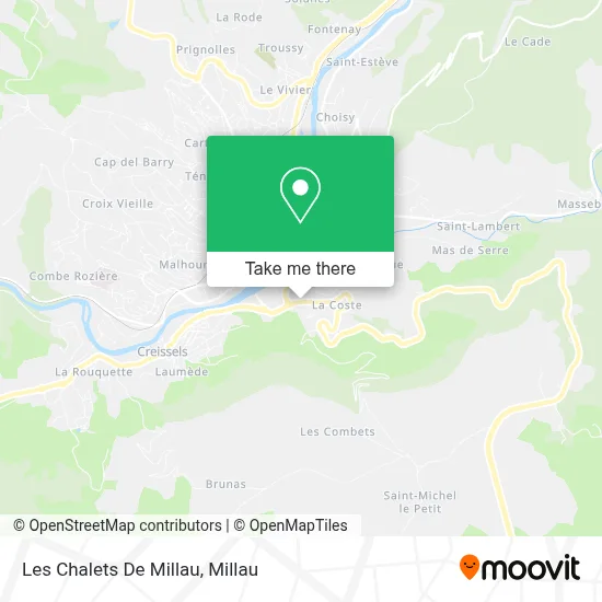 Les Chalets De Millau map