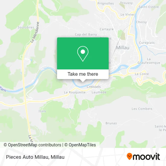 Pieces Auto Millau map