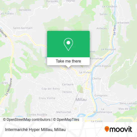 Intermarché Hyper Millau map