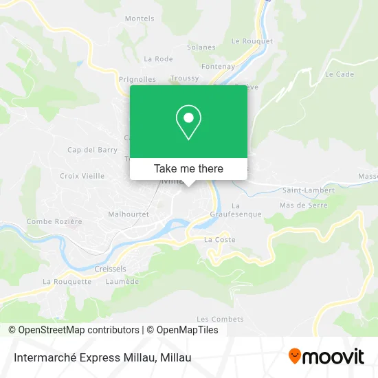 Intermarché Express Millau map