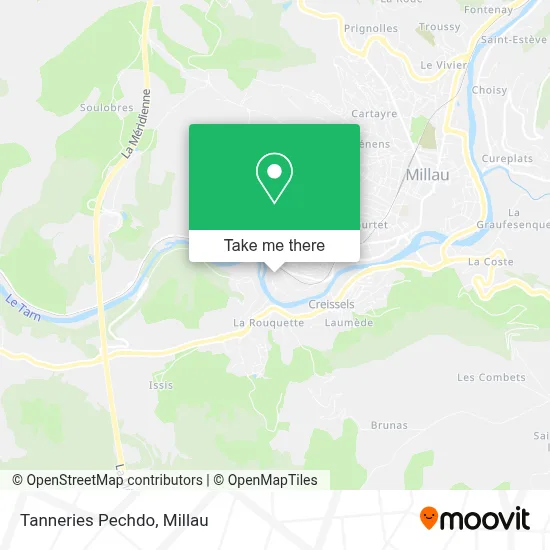Tanneries Pechdo map