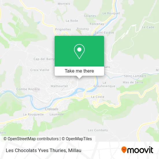 Les Chocolats Yves Thuries map