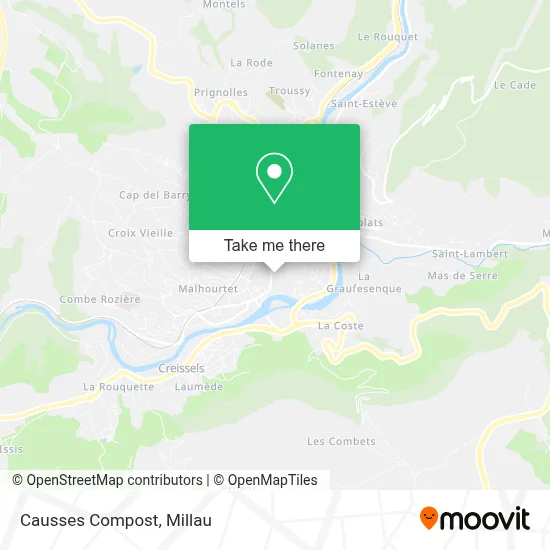 Causses Compost map