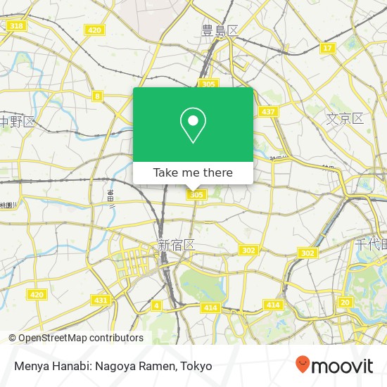 Menya Hanabi: Nagoya Ramen map