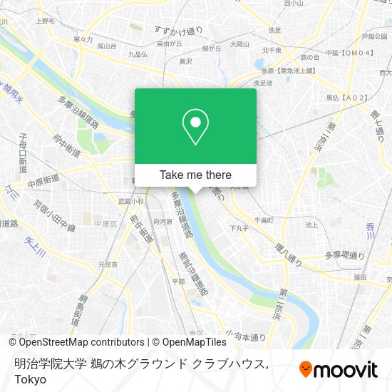 明治学院大学 鵜の木グラウンド クラブハウス map