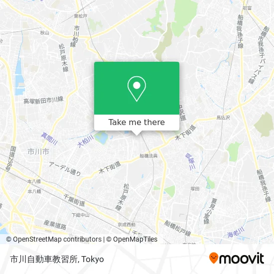 市川自動車教習所 map