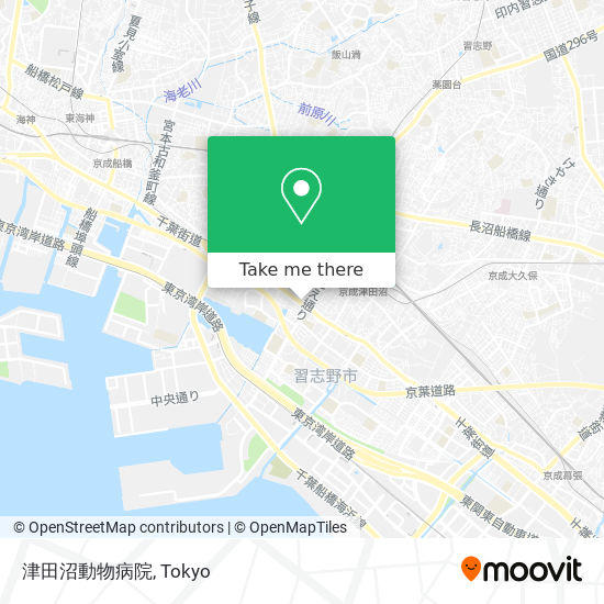 津田沼動物病院 map
