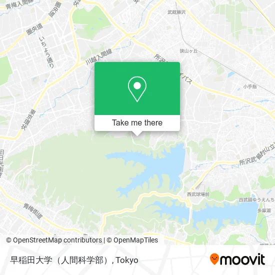 早稲田大学（人間科学部） map