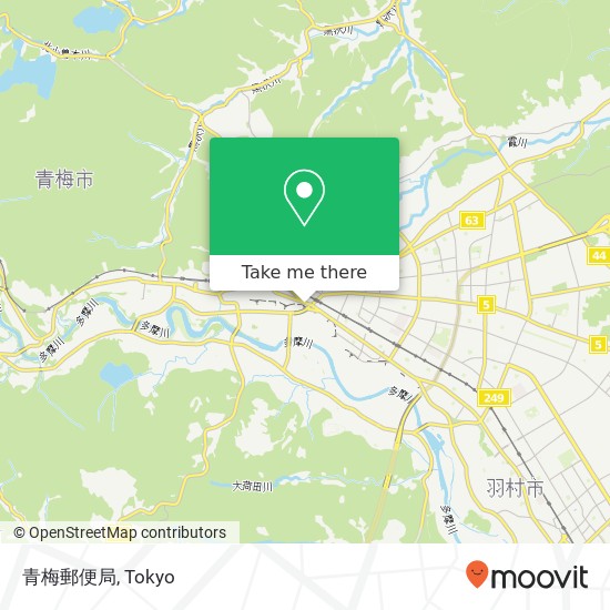 青梅郵便局 map