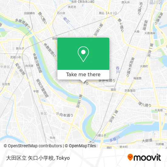 大田区立 矢口小学校 map
