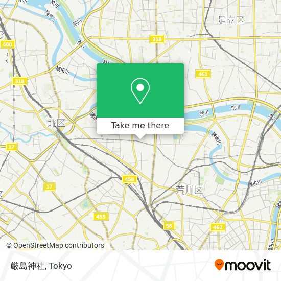 How To Get To 厳島神社 In 荒川区 By Metro Or Bus
