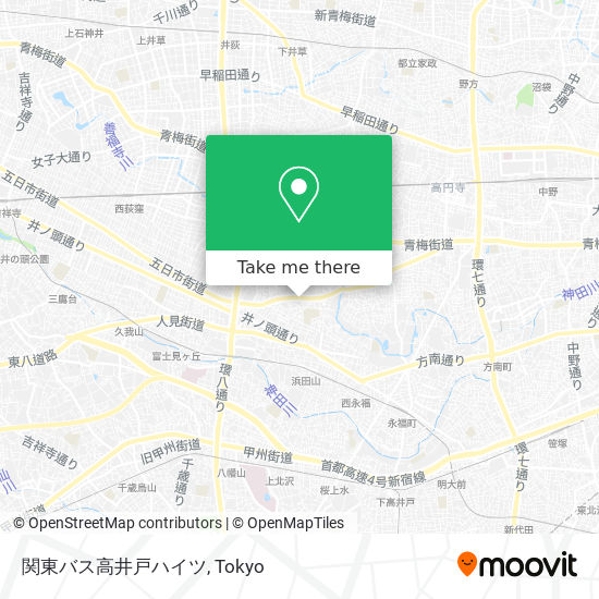 関東バス高井戸ハイツ map