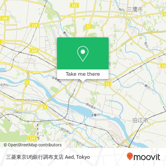 三菱東京Ufj銀行調布支店 Aed map