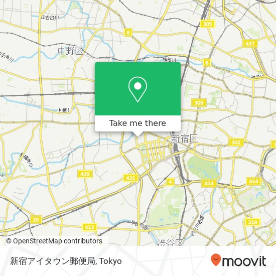 新宿アイタウン郵便局 map