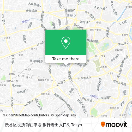 渋谷区役所前駐車場 歩行者出入口9 map
