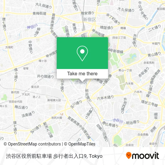 渋谷区役所前駐車場 歩行者出入口9 map