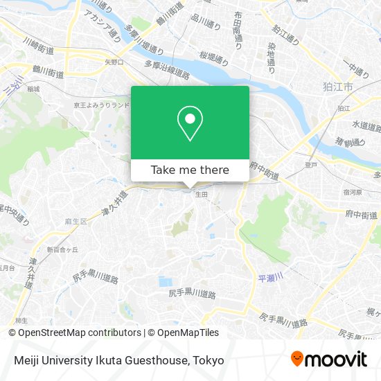 Meiji University Ikuta Guesthouse map