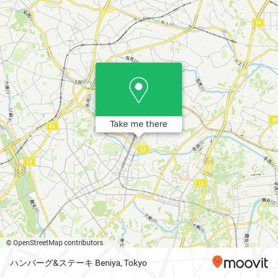 ハンバーグ&ステーキ Beniya map