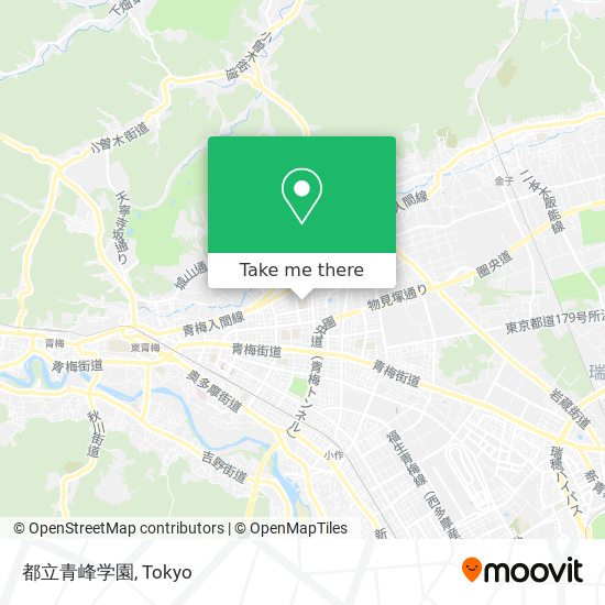 都立青峰学園 map