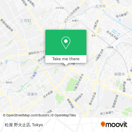 松屋 野火止店 map
