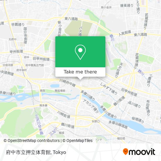 府中市立押立体育館 map