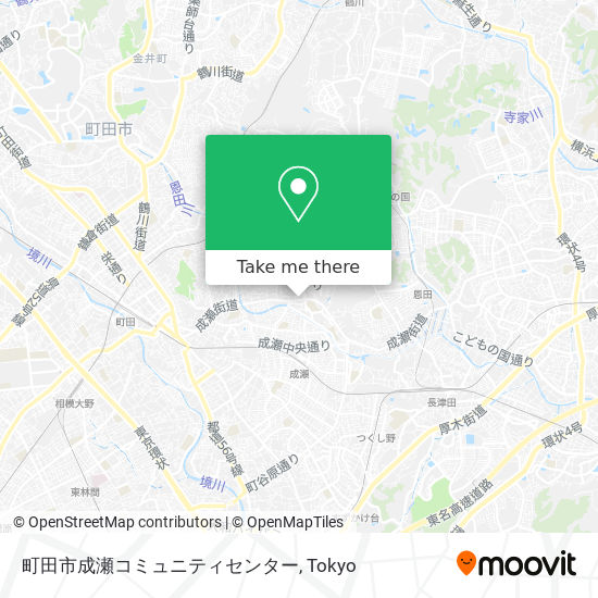 町田市成瀬コミュニティセンター map