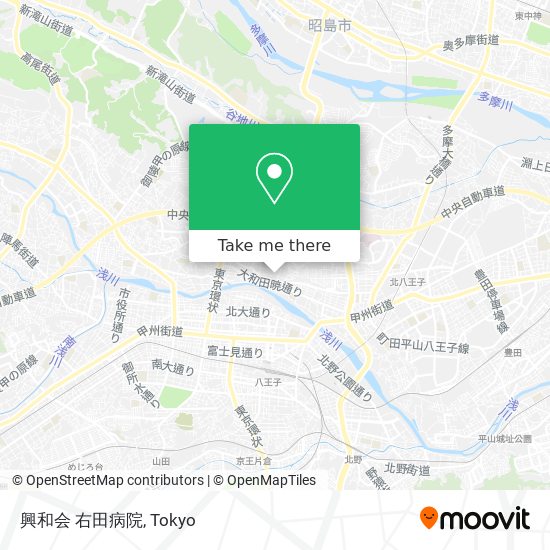 興和会 右田病院 map