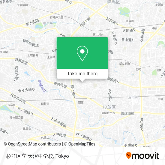 杉並区立 天沼中学校 map