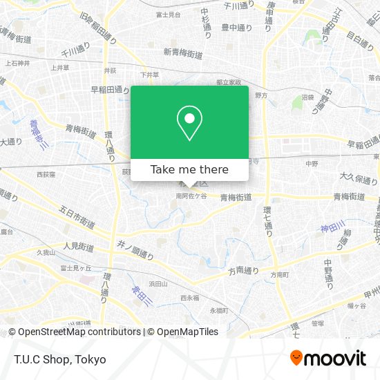 T.U.C Shop map