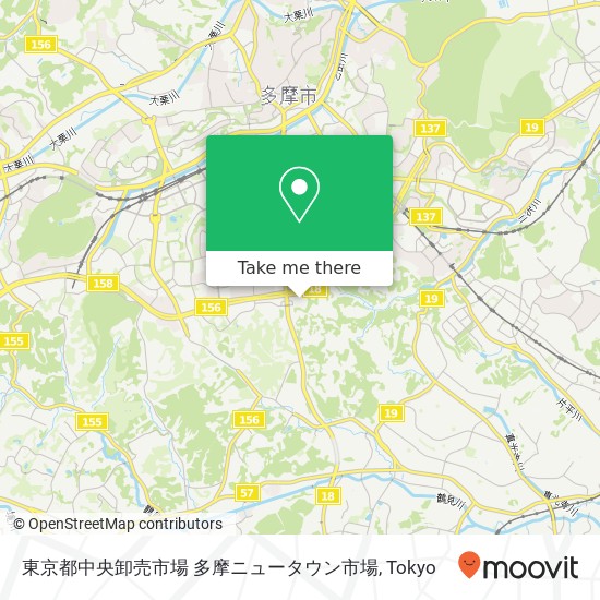 東京都中央卸売市場 多摩ニュータウン市場 map