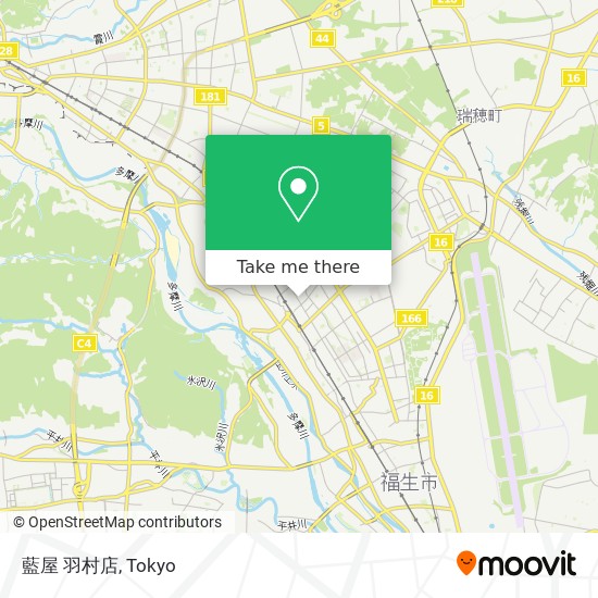 藍屋 羽村店 map