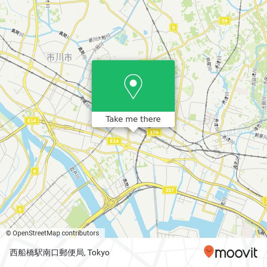 西船橋駅南口郵便局 map