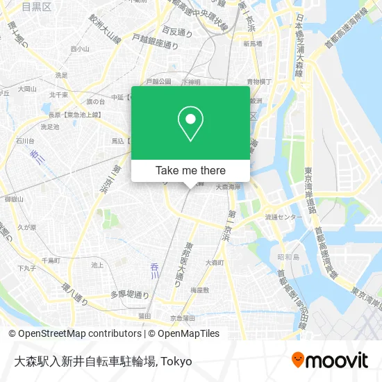 大森駅入新井自転車駐輪場 map