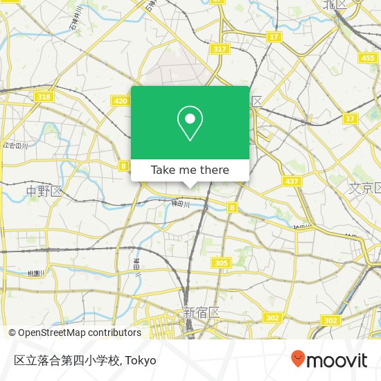 区立落合第四小学校 map