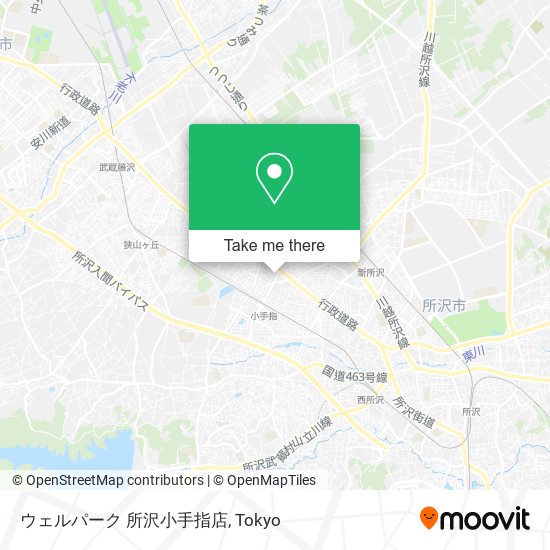 ウェルパーク 所沢小手指店 map