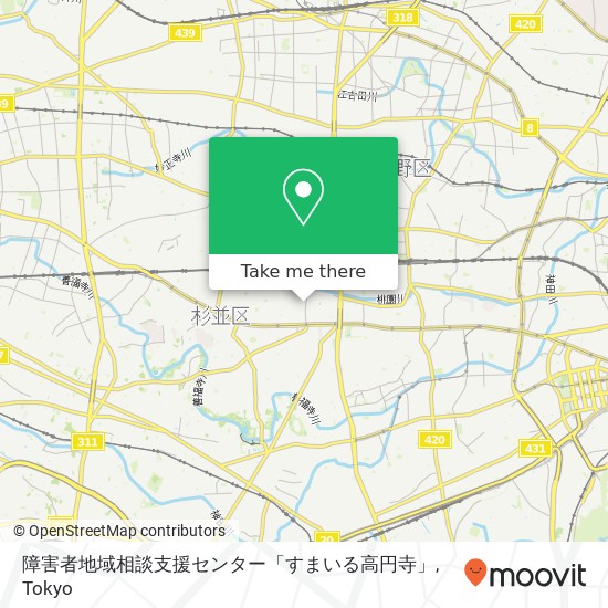 障害者地域相談支援センター「すまいる高円寺」 map