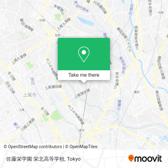 佐藤栄学園 栄北高等学校 map