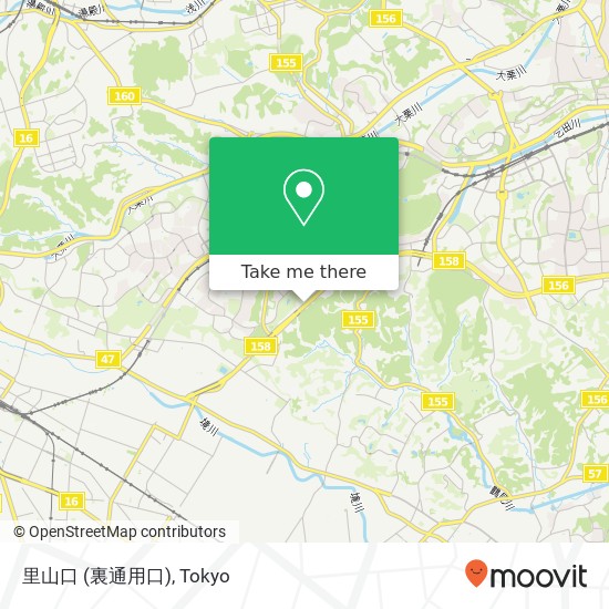 里山口 (裏通用口) map
