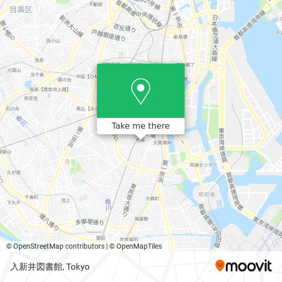 入新井図書館 map