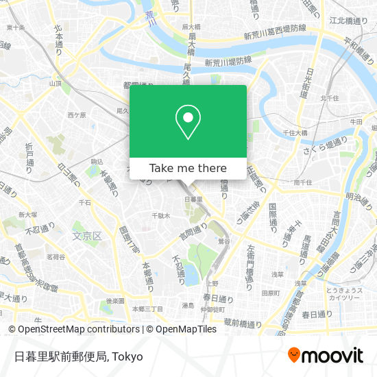 日暮里駅前郵便局 map