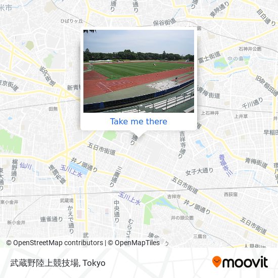 武蔵野陸上競技場 map